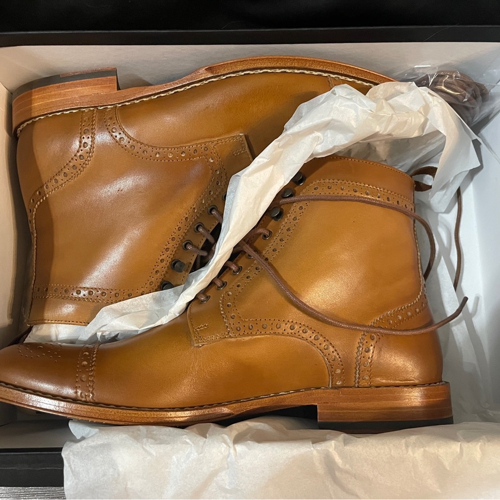 TAFT Noah Dress Shoes in Honey Size 7 US 40 EU Lace Up Made in Spain